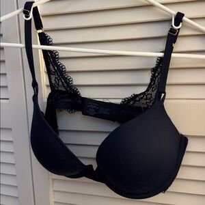 Soma Embraceable Enchanting Lace Push Up Bra Nightfall Navy Size 34D